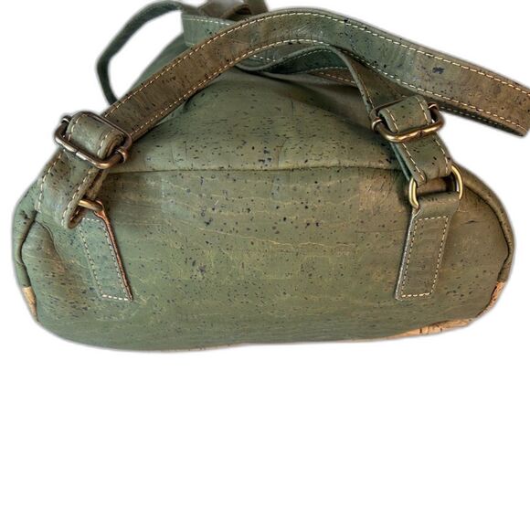 Made In Portugal Tan Olive Green 100% Natural Cork Convertible Sling Backpack main image 12
